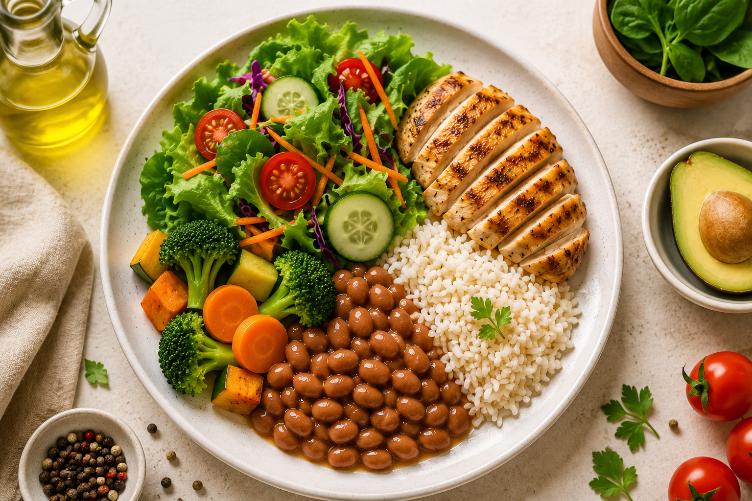 Monte um Prato Equilibrado: Simples, Nutritivo e Completo
